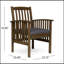 Ensemble de 2 chaises de salle à manger en bois d'acacia avec coussins moelleux pour le confort et l'élégance dans les salles à manger modernes-1281117859