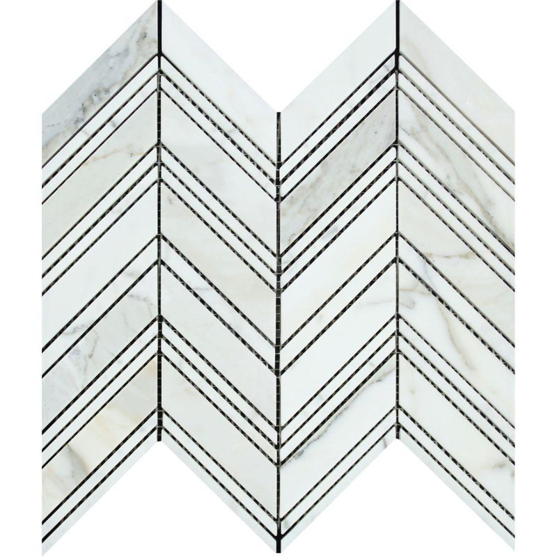 Herringbone Polished Marble Tile