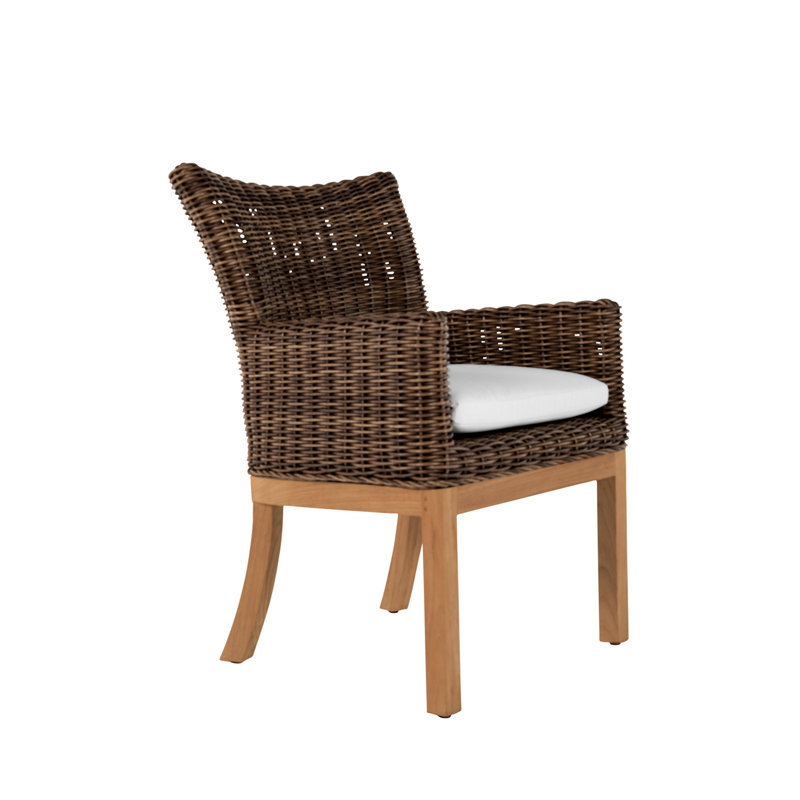 Montauk Arm Chair In Verona Fossil Fabric With No Welt, Welt, Availa  Natural White