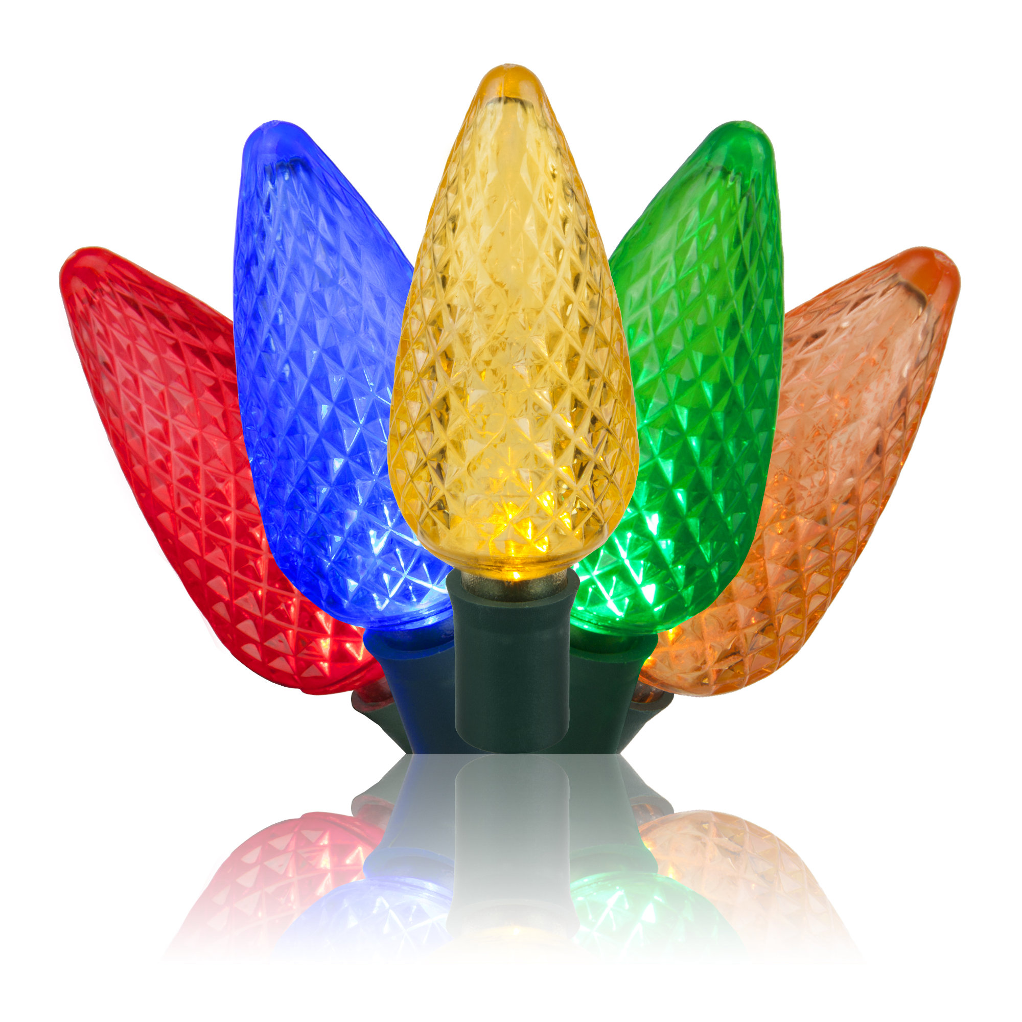C9 LED Christmas String Light, 25, 17' L, Multicolor