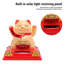 Ornement en forme de chat à énergie solaire Good Luck Fortune Lucky