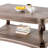 Olane Coffee Table, Weathered Oak Brown Wood, Rustic Farmhouse 52 Inch