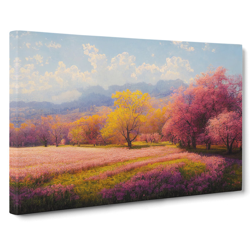 Spring Meadow Landscape Vol.5 - Wrapped Canvas
