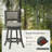 Swivel Bar Stools Set Of 2 With Soft-Padded Back And Seat