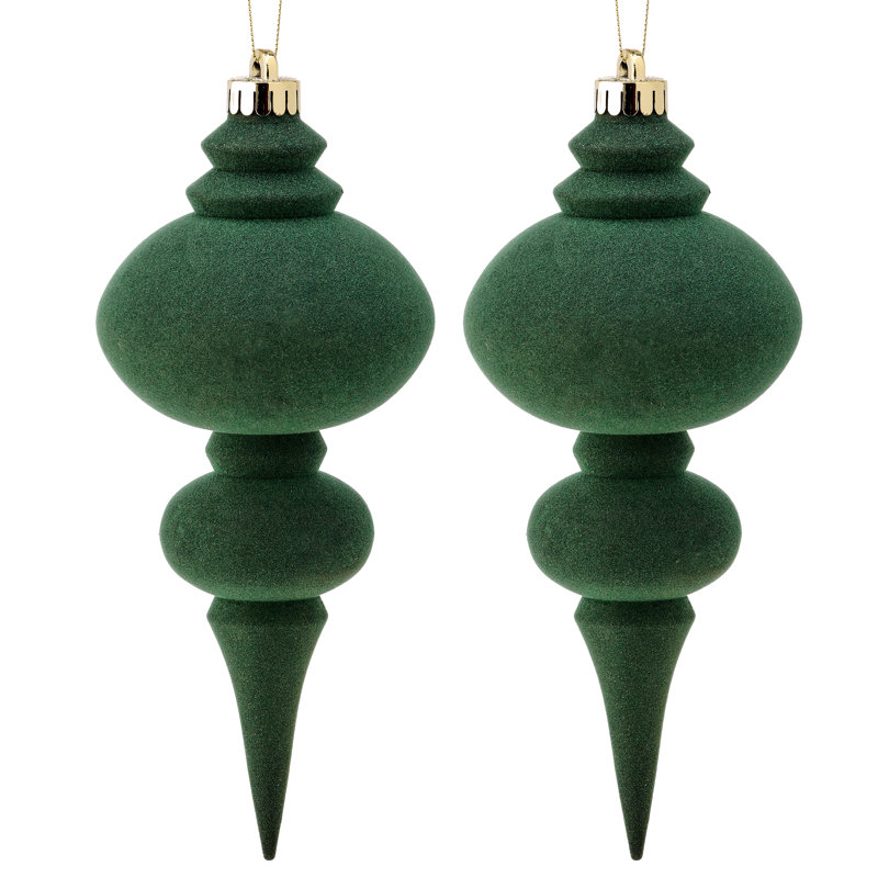 Fleuron givré incassable 10 po, Vert