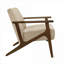 Fauteuil d'appoint épuré, structure en velours brun chaud pour sièges de salon-720154900