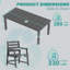 Un grand ensemble de salle à manger adapté à la pelouse de la cour, comprenant une table ultra-longue et 8 chaises, spécialement conçu pour les réunions de famille haut de gamme-820027035