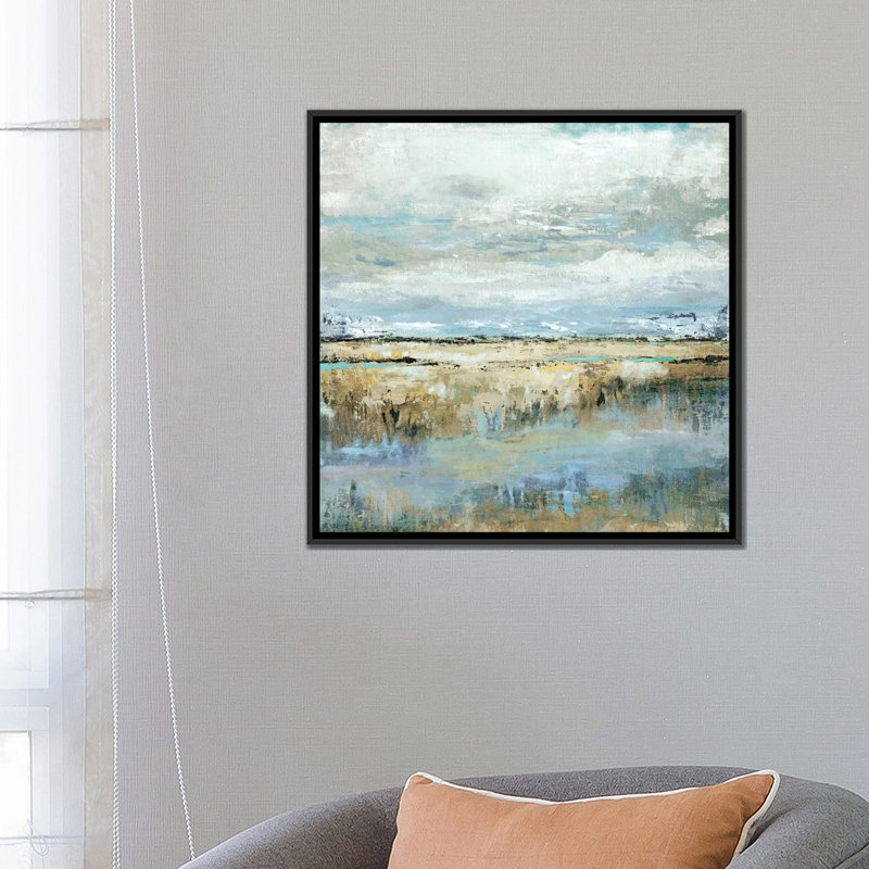«Coastal Marsh» par Tava Studios - impression sur toile tendue, H 26 po x l 26 po x P 1,5 po, Toile avec cadre noir
