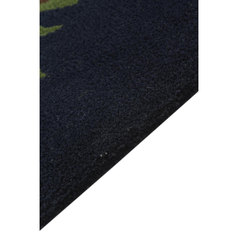 Tapis carré bleu marine Otto