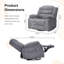 Fauteuil inclinable à bascule pivotant 42 po avec massage thermique, USB et charge de type C de 42 po de largeur-1702915195