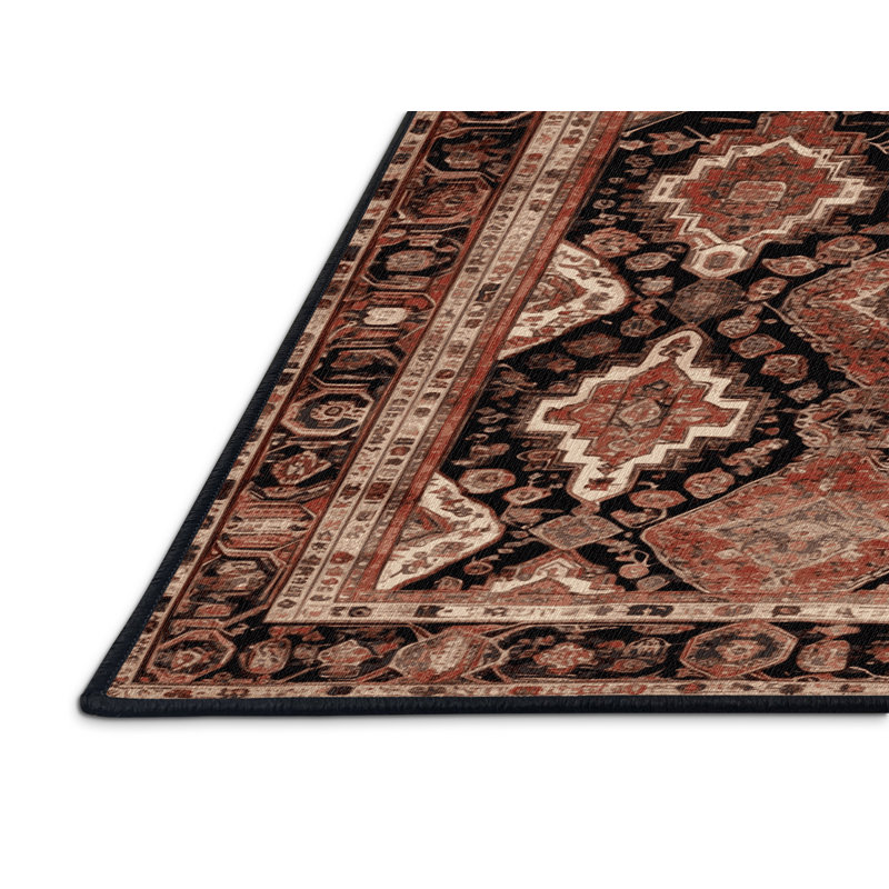 Tapis brun lavable à la machine, Carré 7 pi