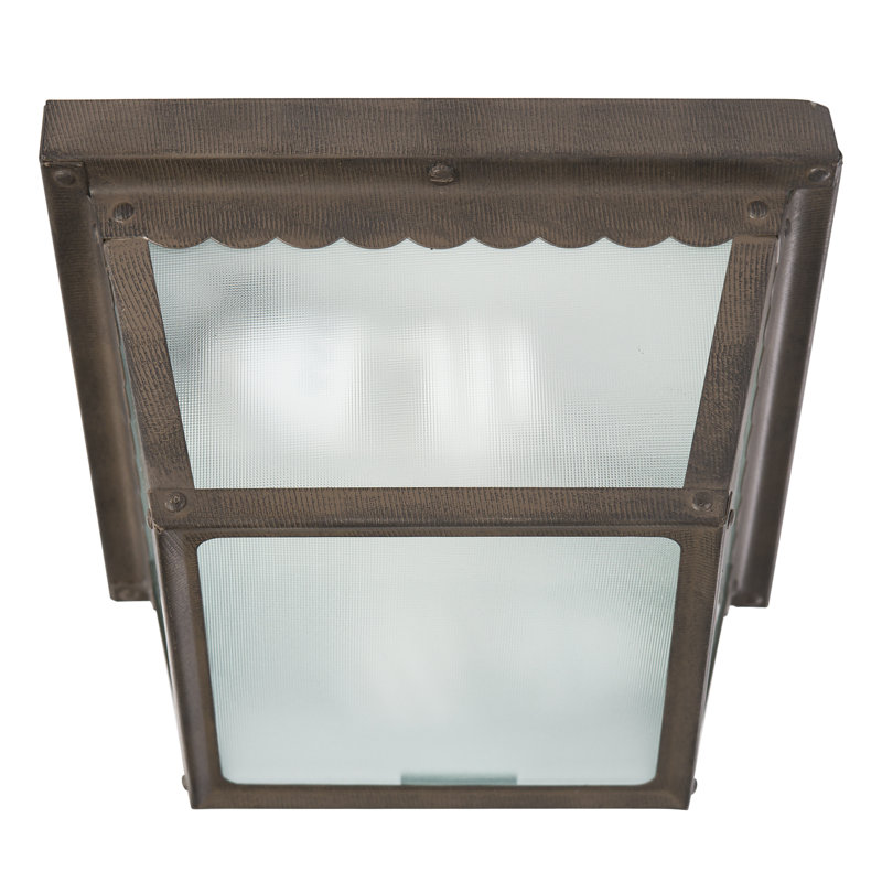 Plafonnier encastré géométrique 2 lumières 9,25 po
