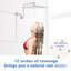 Pomme de douche carrée 12 "avec bras d'extension réglable, bras pour fixation murale