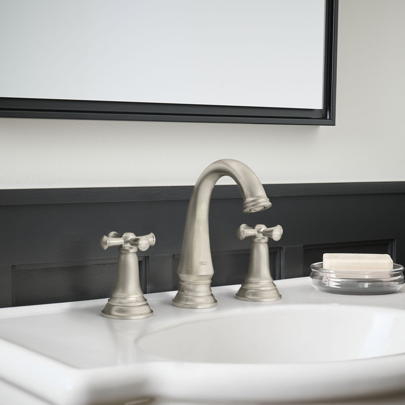 Delancey Widespread 2-handle Bathroom Faucet with Drain Assembly, Brushed Nickel