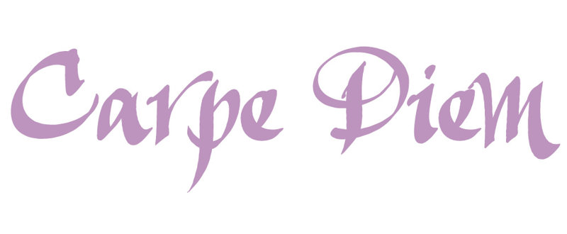 Décalcomanie murale indemnités journalières carpe diem, H 6 po x l 24 po x P 0,01 po, Lilas