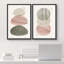 Pastel, rose, vert, brun clair, ovale et cercle, formes abstraites, moderne, minimaliste chic-101752563-101752564