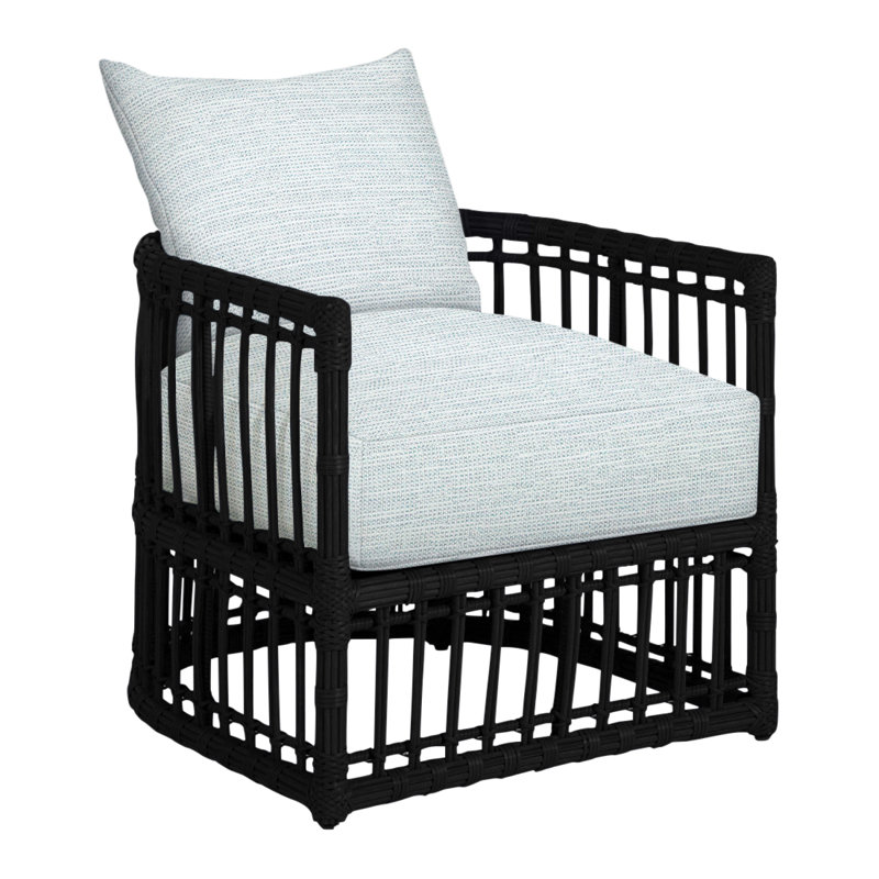 Fauteuil demi-tonneau Newport N-Dura, Pas de soudure, Papier ciel, Onyx
