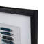 Décoration murale dimensionnelle avec cadre en agate bleue - agate de Céruléen naturelle, fond blanc doux, protection en verre, cadre noir, suspension pour art intérieur, céruléen teinté, base et anneaux 4 D