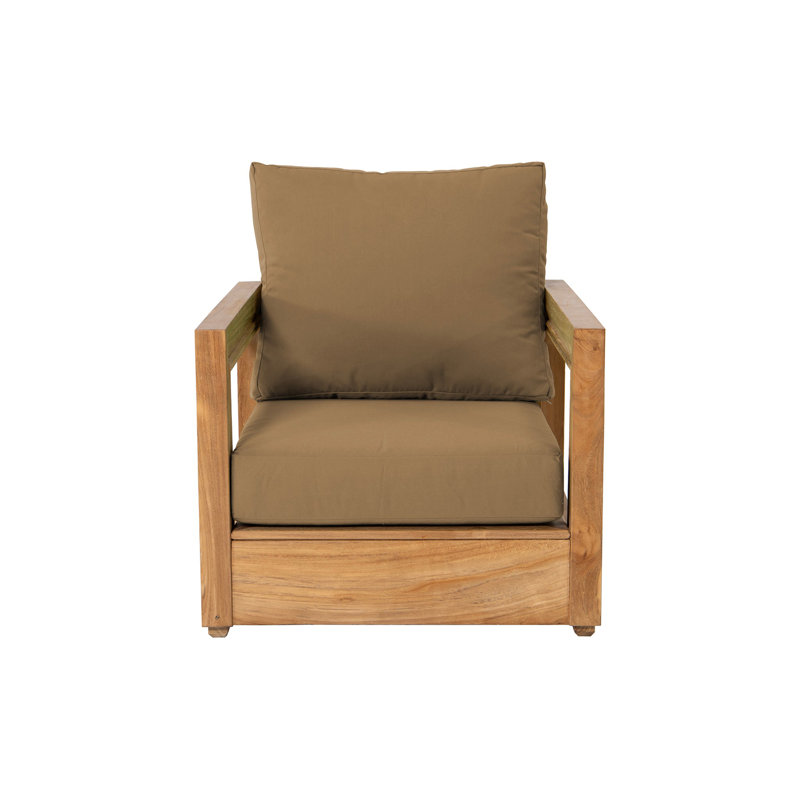 Chatsworth Outdoor Teak Lounge Chair, Cocoa