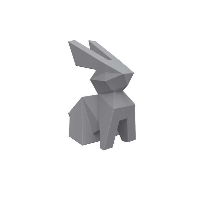 Statue de jardin lapin en plastique, Gris