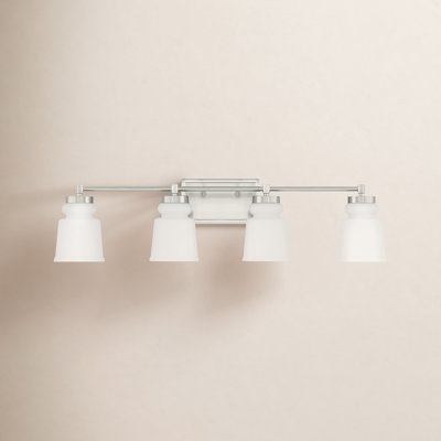 Gruene 4 Light Frosted Dimmable Vanity Light