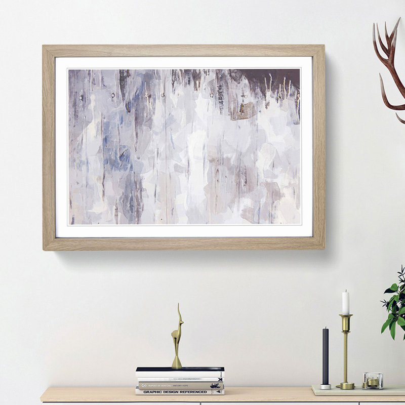 Moving Away in Abstract - Picture Frame Graphic Art Print, Oak Framed, 62cm H x 87cm W x 2cm D