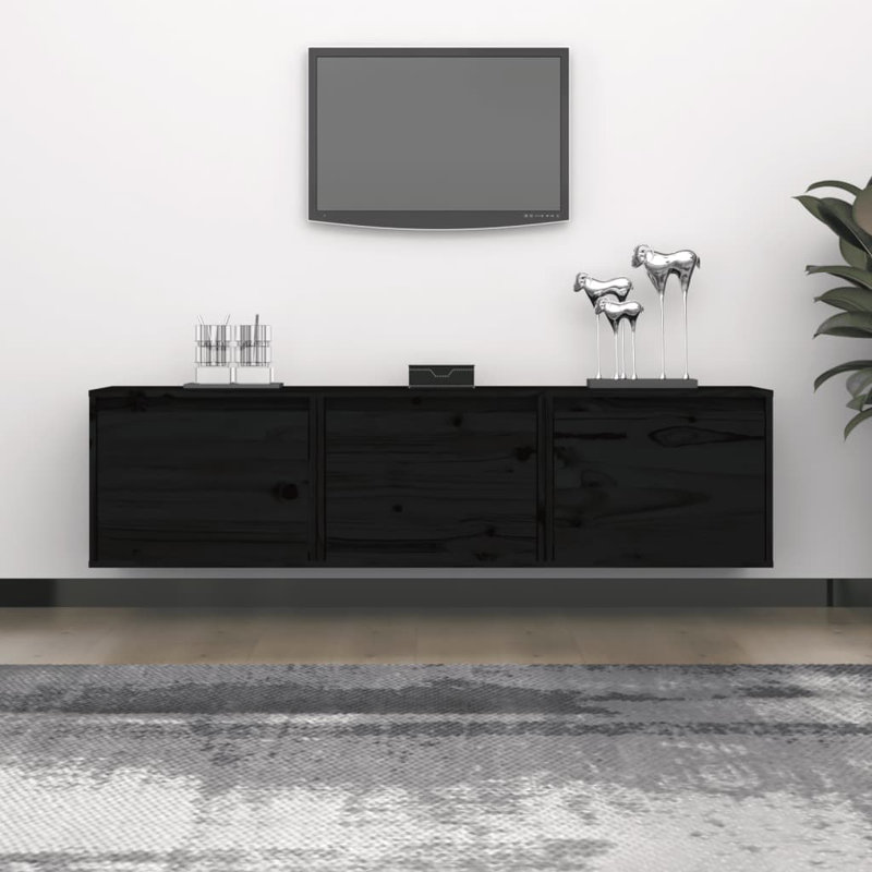 Trail TV Cabinets Solid Wood Pine, 30cm H x 100cm L x 30cm W, Honey Brown