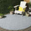 Sunset Power Loom 85% Polypropylene/15% Polyester Geometric Area Rug in Aqua / Beige-1344786750