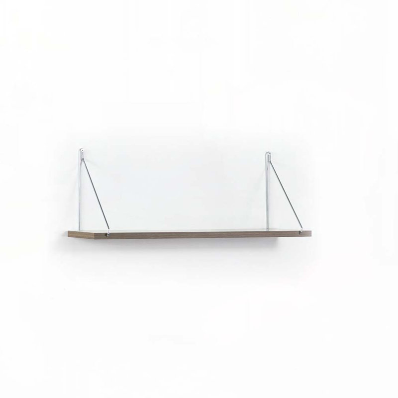 Tablette simple à fixation murale flottante Palmer, Blanc/chrome