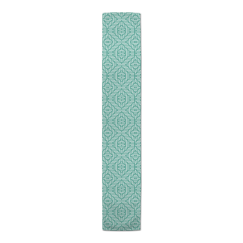 Chemin de table Bromell, P 16 po x L 90 po, Bleu sarcelle