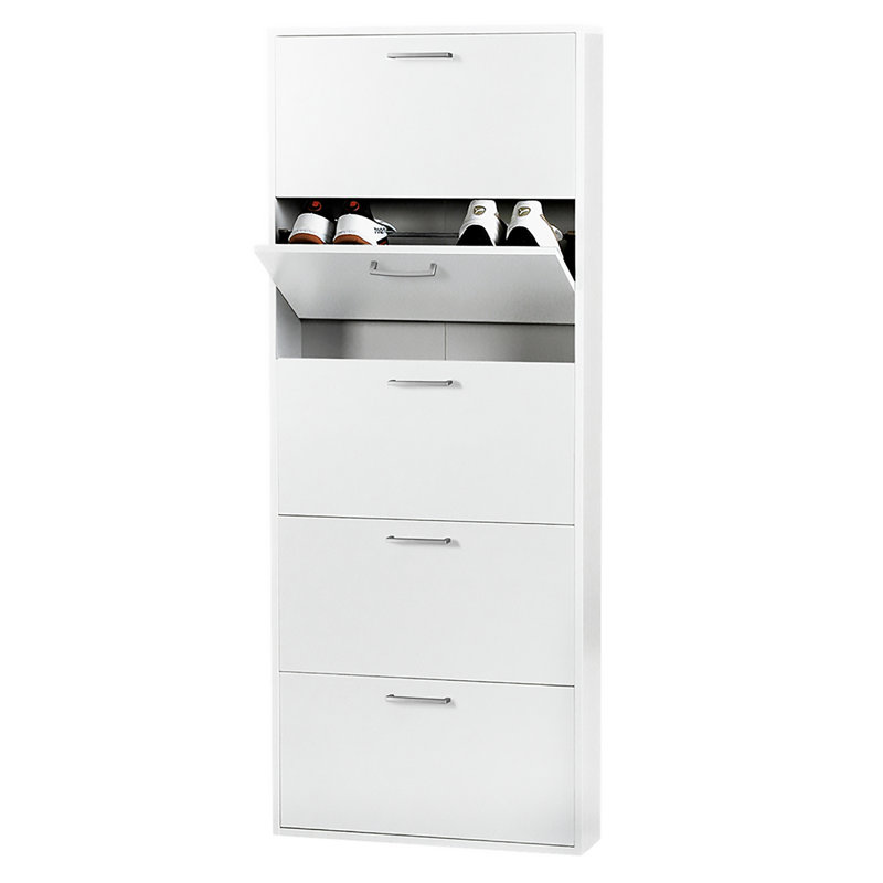 Facile 15 Pair Shoe Storage Cabinet, White