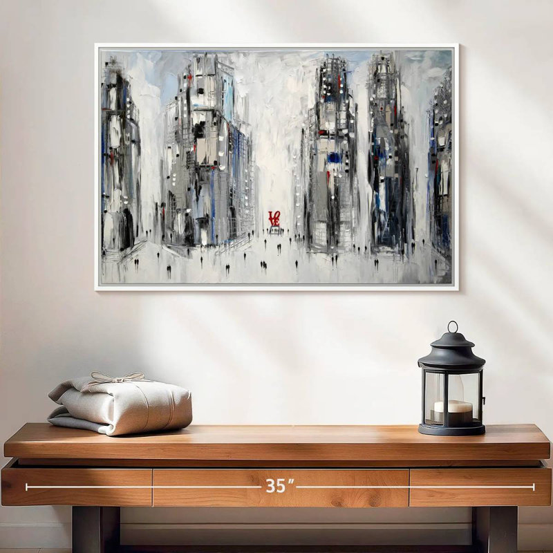 Urban Love I, Cadre flottant blanc, 25 po x 17 po
