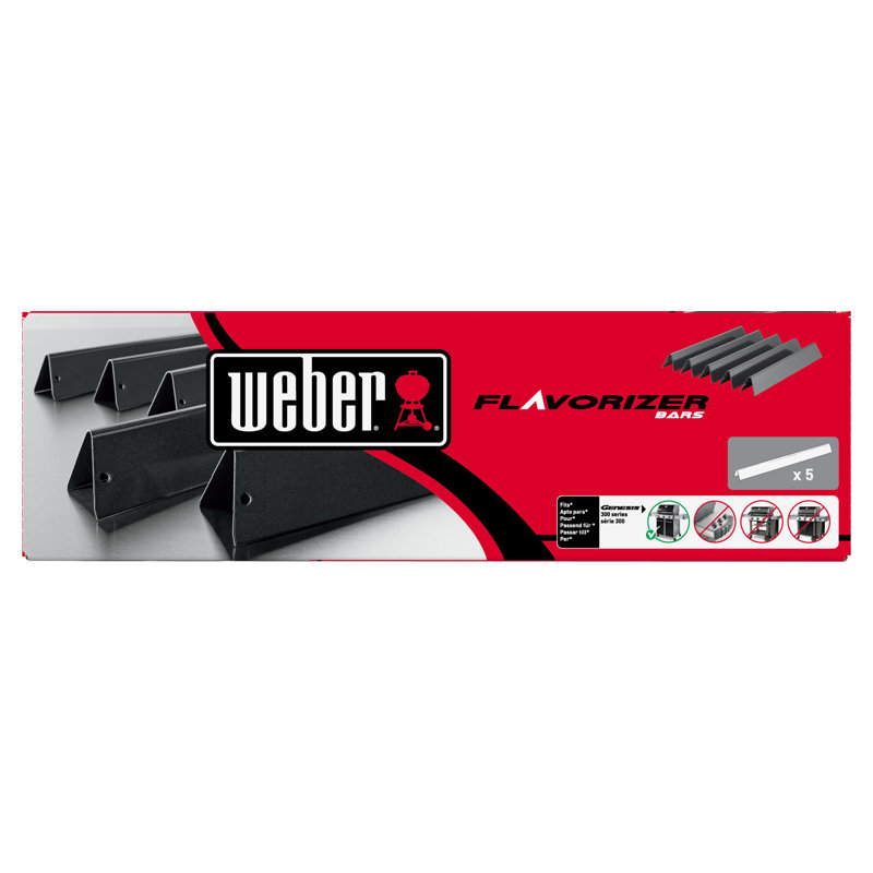 Barres aromatisantes de remplacement Weber, 17,5 po, pour Genesis 300 (panneau de commande monté à l'avant), acier émaillé de porcelaine