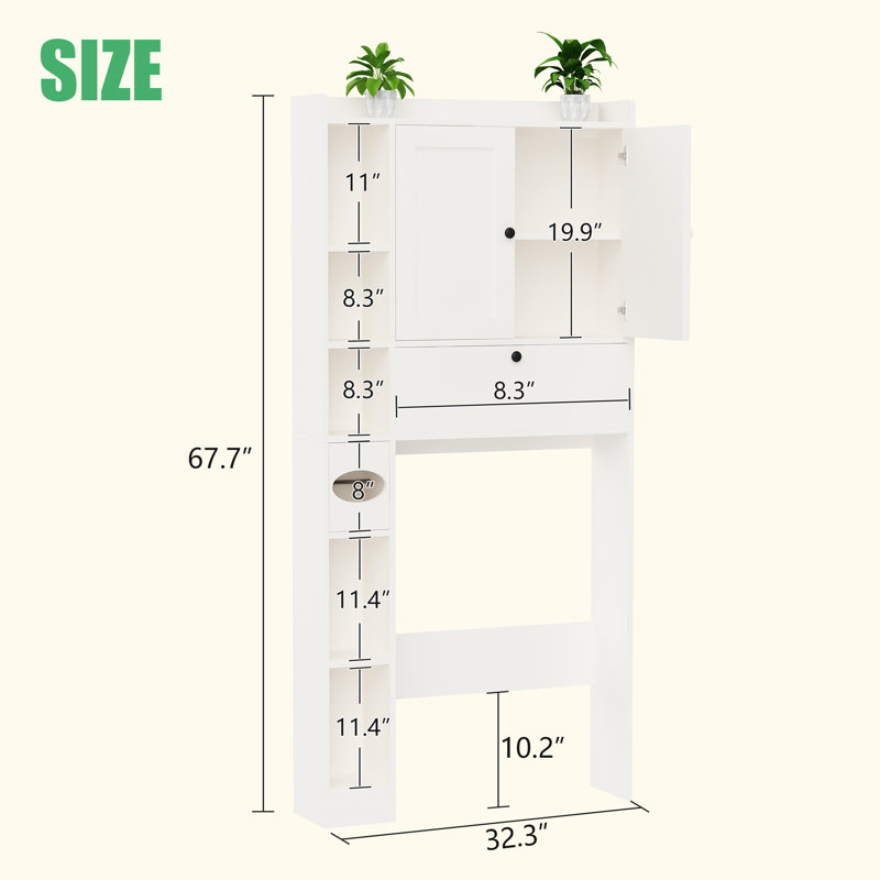 Over The Toilet Storage, White