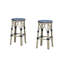  Ensemble de 2 tabourets de bar ronds en rotin-296313228-296313230