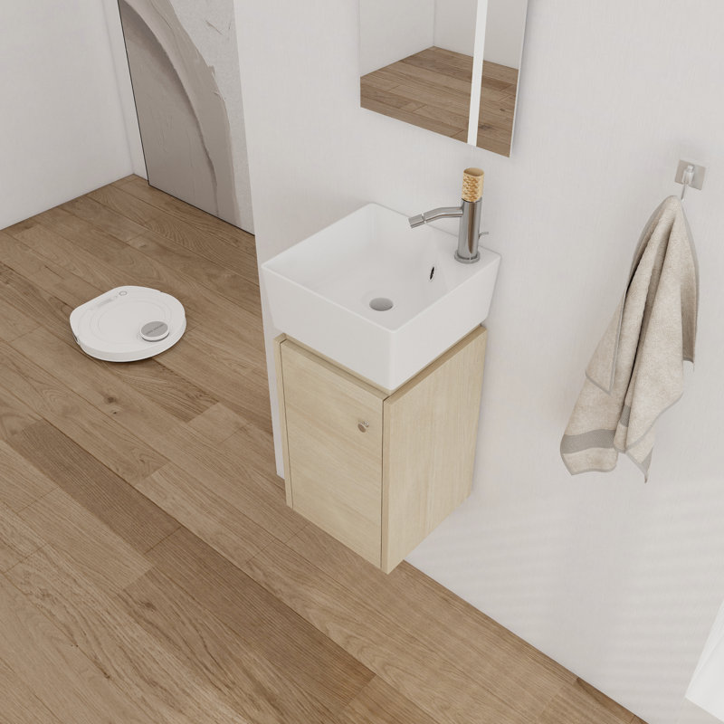 Meuble-lavabo simple avec plateau 12,34 po Lashonne, Lightoaken
