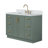   Kayleigh 49 Inch Single Oval Sink Bathroom Vanity with Carrara White Marble Countertop 1.5 Inch in Vintage Green-130222949-130222948