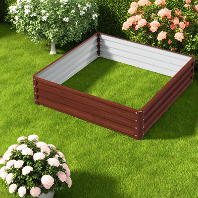 Jardinières en métal durable, acier galvanisé, jardin extérieur rustique