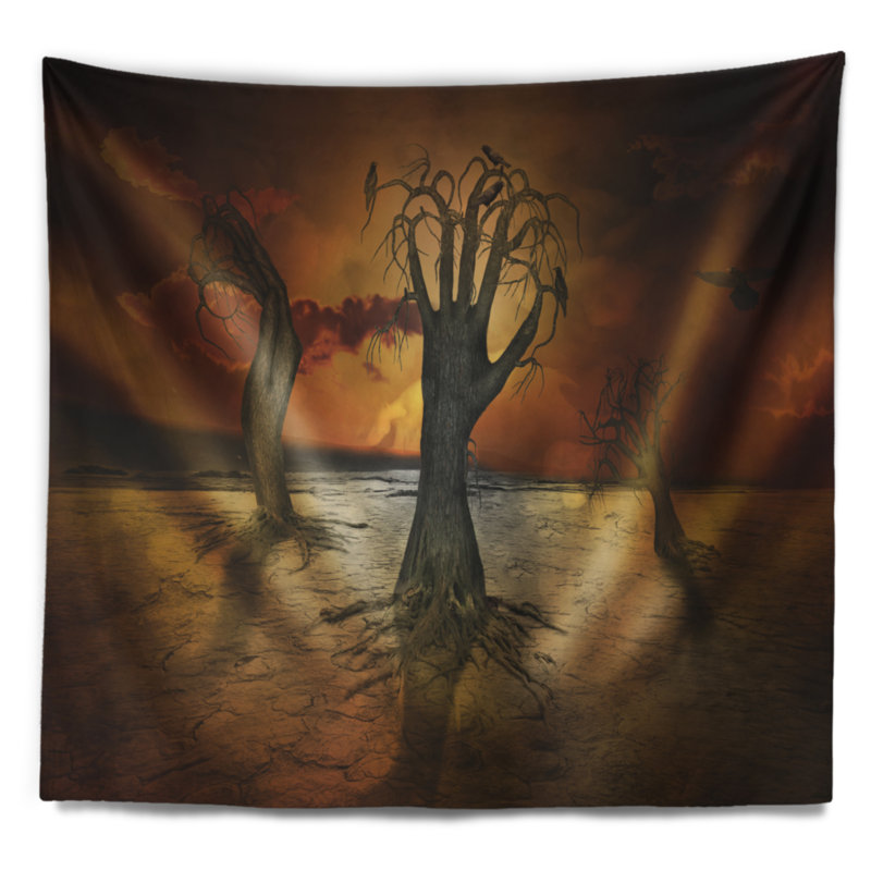 Tapisserie d'arbres de stockage Abstract, H 50 po x l 60 po