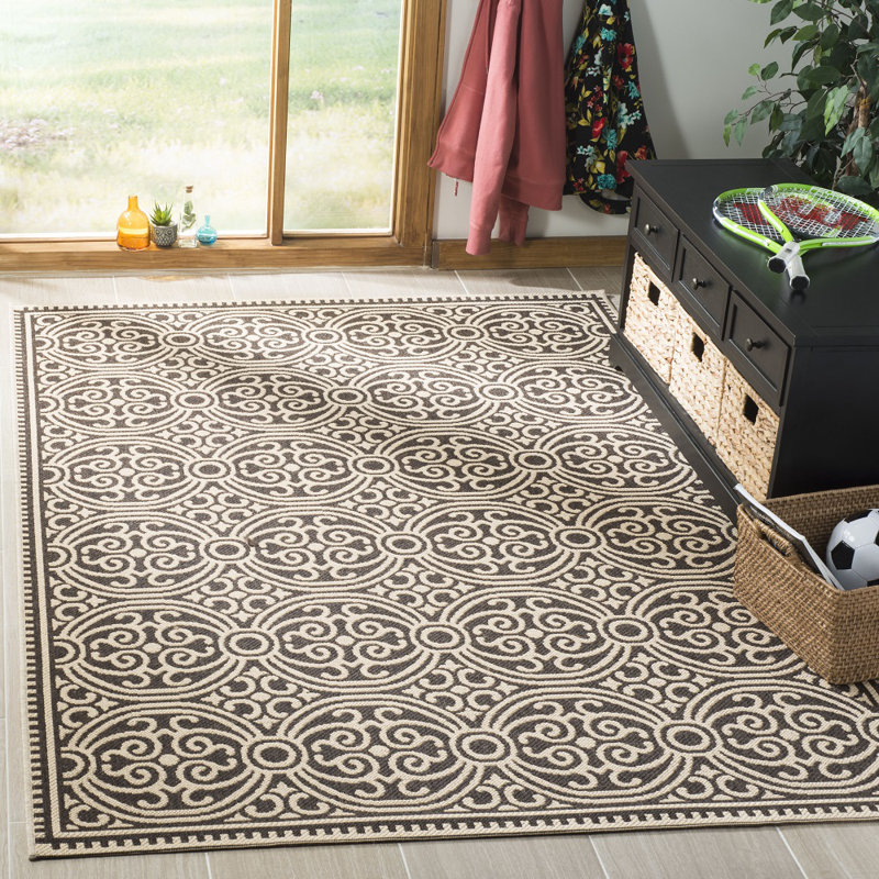 Burnell 100 Performance Geometric Indoor/Outdoor Area Rug, Rectangle 4' x 6'