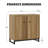 Buffet Storage Cabinet Set Of 2 With Metal Frame Base For Dinnig Room Living Room Entryway,Brown Oak-1932708780