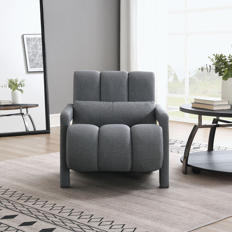 Fauteuil l 27,2 po, Lin gris foncé Manyen
