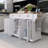 54" Rubber Wood Drop-Leaf Countertop Kitchen Cart With Spice Rack & Towel Rack-773601054