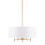 Lustre tambour 5 lumières blanc-114988788