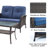 Esquer Brown Rattan Patio Loveseat with Cushions-18721737