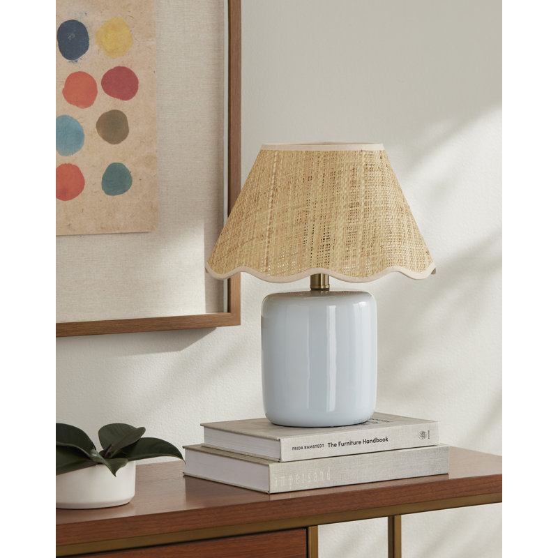 Aashif Table Lamp, Brown, Aqua