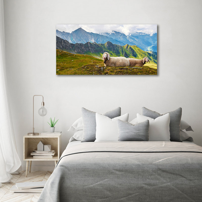 Sheep in the Alps 1 Piece Wrapped Canvas Wall Art