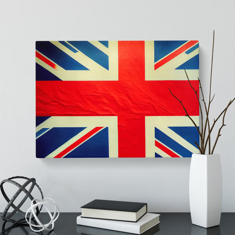Modern Union Jack Flag Vol.3 - Wrapped Canvas Print, 50cm H x 76cm W x 3cm D
