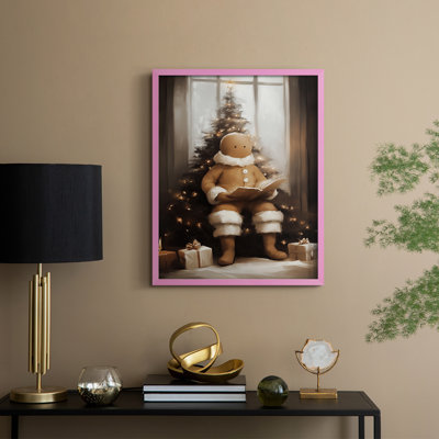 Art de Noël, série 2 - CCXCVII, reproduction encadrée - bois massif