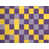 Mauve / damier jaune